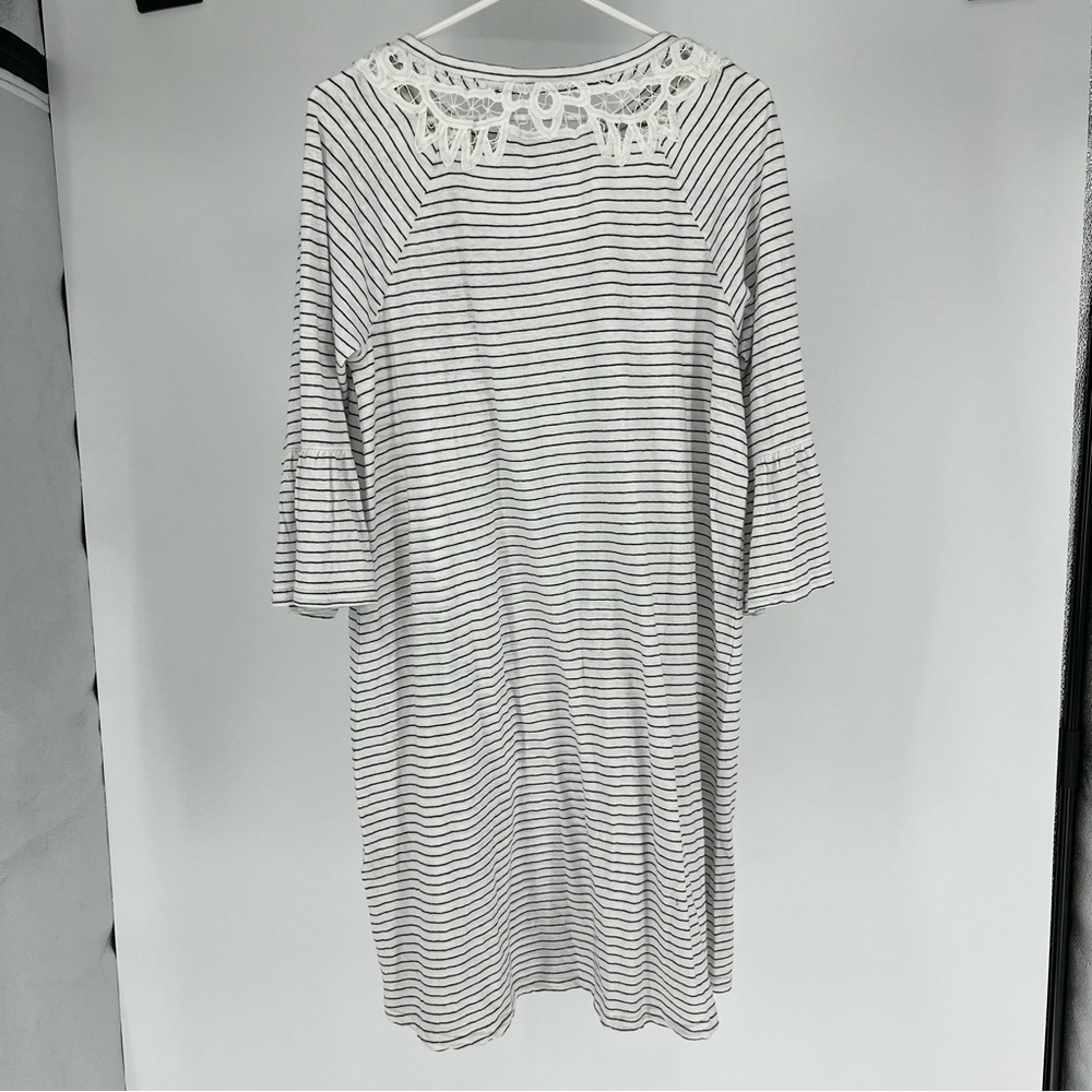 SOFT SURROUNDINGS NWT LOLANA DRESS BLACK WHITE PETITE MEDIUM - Picture 3 of 11